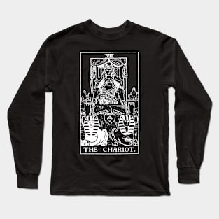 The Chariot Tarot in white Long Sleeve T-Shirt
